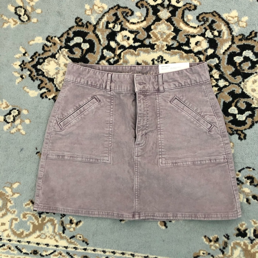 American Eagle Lavender Corduroy Skirt